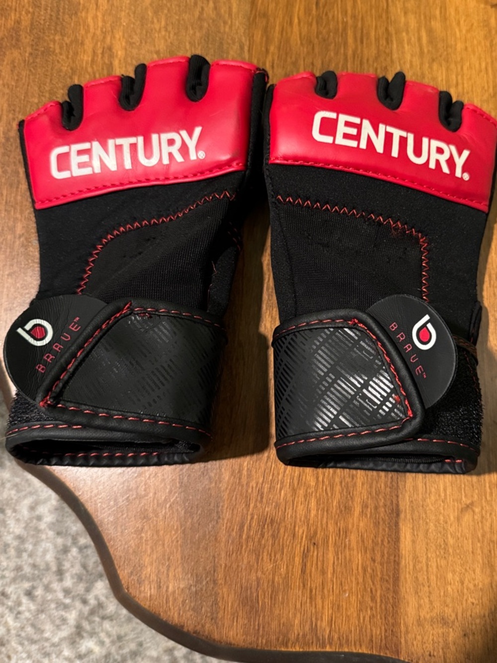 CENTURY Martial Arts Brave Red and Black Training Gloves